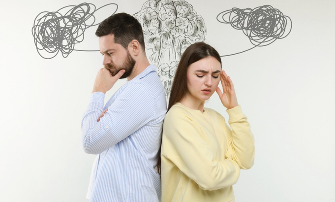 Couple overcoming language barriers in their relationship